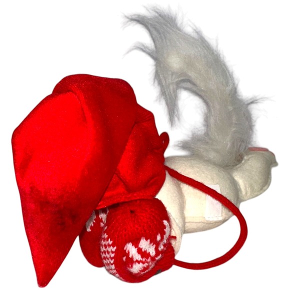 Lot of‎ 2-Annalee Christmas Mouse In Hat 2019 & White Cat In Hat/Mittens - Picture 7 of 10